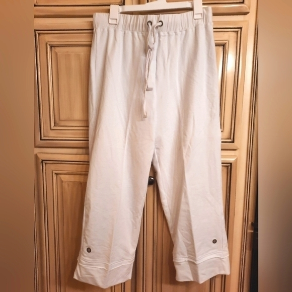 Orvis White‎ Elastic Leisure Pants - Size Medium M - Grommets - Picture 1 of 5